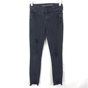 Articles of Society black skinny distressed jeans